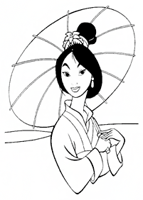 Desenhos da Mulan para colorir – Página de colorir 17