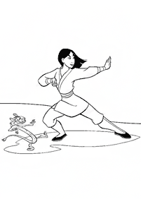 Desenhos da Mulan para colorir – Página de colorir 2