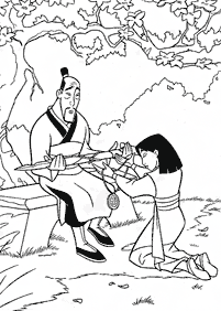 Desenhos da Mulan para colorir – Página de colorir 21