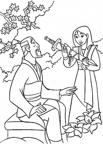 Desenhos da Mulan para colorir – Página de colorir 23