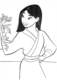 Desenhos da Mulan para colorir – Página de colorir 4