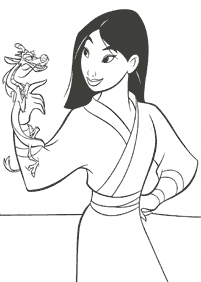 Desenhos da Mulan para colorir – Página de colorir 9