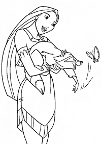 Desenhos da Pocahontas para colorir - Página de colorir 17