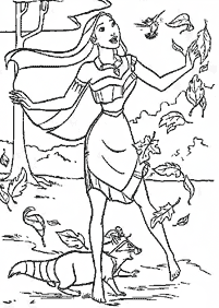 Desenhos da Pocahontas para colorir - Página de colorir 33