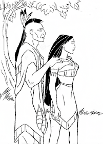 Desenhos da Pocahontas para colorir - Página de colorir 45