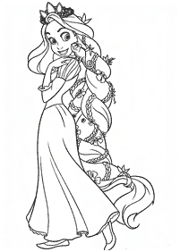 Desenhos para colorir de Rapunzel (Enrolados) – Página de colorir 6