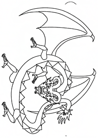 Desenhos para colorir de dragão - Página de colorir 25