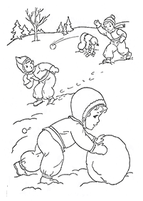 Desenhos de inverno para colorir – Página de colorir 36