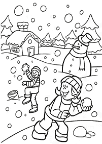 Desenhos de inverno para colorir – Página de colorir 38
