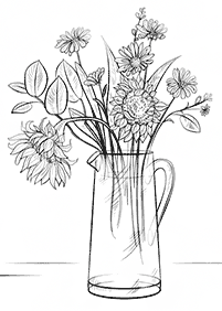 Desenhos de flores para colorir - Página de colorir 1