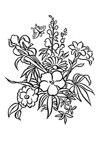 Desenhos de flores para colorir - Página de colorir 4