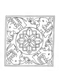 Mandalas de animais para colorir – Página de colorir 47