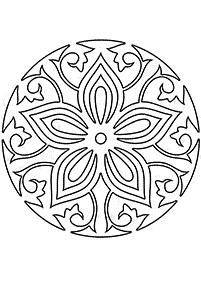 Mandalas de flores para colorir – Página 17