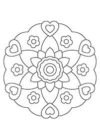 Mandalas de flores para colorir – Página 18