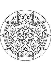 Mandalas de flores para colorir – Página 20