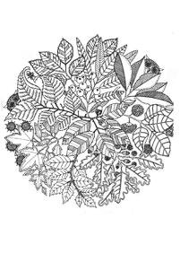 Mandalas de flores para colorir – Página 21