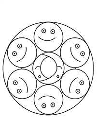 Mandalas simples para colorir – Página de colorir 1