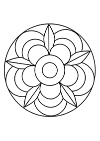 Mandalas simples para colorir – Página de colorir 3