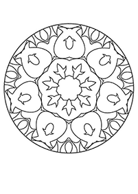 Mandalas simples para colorir – Página de colorir 44