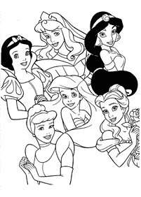 Desenhos para colorir das Princesas – Página de colorir 4