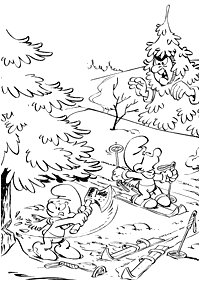 Desenhos dos Smurfs para colorir – Página de colorir 25