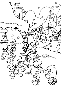 Desenhos dos Smurfs para colorir – Página de colorir 28