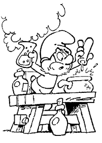 Desenhos dos Smurfs para colorir – Página de colorir 29