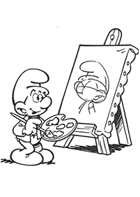 Desenhos dos Smurfs para colorir – Página de colorir 53