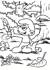 Desenhos dos Smurfs para colorir – Página de colorir 61