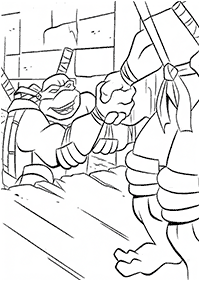 Páginas para colorir das Tartarugas Ninjas – Página de colorir 15