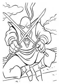 Páginas para colorir das Tartarugas Ninjas – Página de colorir 6