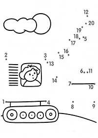 dot-to-dot easy - worksheet 90