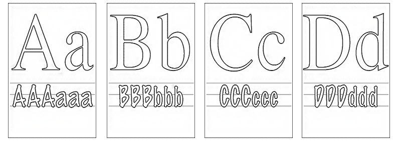 english alphabet - worksheet 3