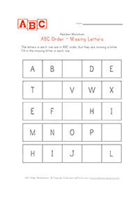 english alphabet - worksheet 50