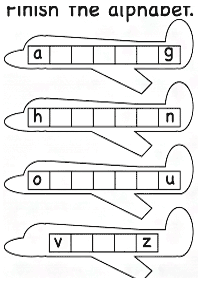 english alphabet - worksheet 82