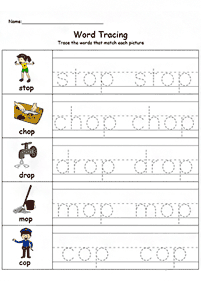 english words - worksheet 123