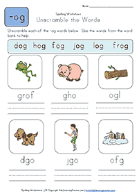 english words - worksheet 166