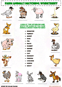 english words - worksheet 263