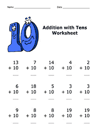 addition for kids - worksheet 100