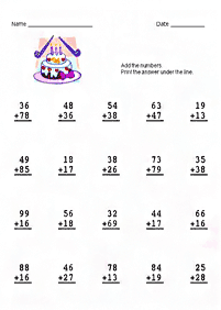 addition for kids - worksheet 104