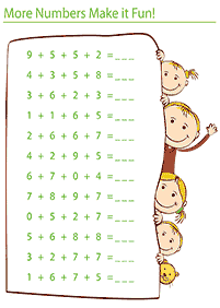 addition for kids - worksheet 115