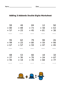 addition for kids - worksheet 128