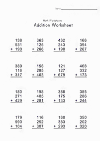 addition for kids - worksheet 136
