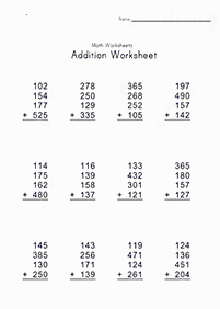 addition for kids - worksheet 140