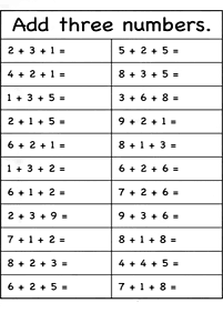 addition for kids - worksheet 33