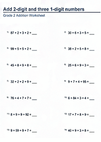 addition for kids - worksheet 44