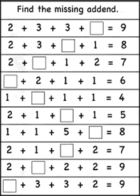 addition for kids - worksheet 60