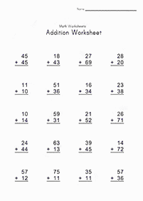 addition for kids - worksheet 74