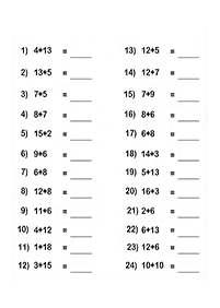 addition for kids - worksheet 77