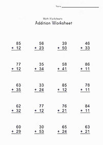 addition for kids - worksheet 85